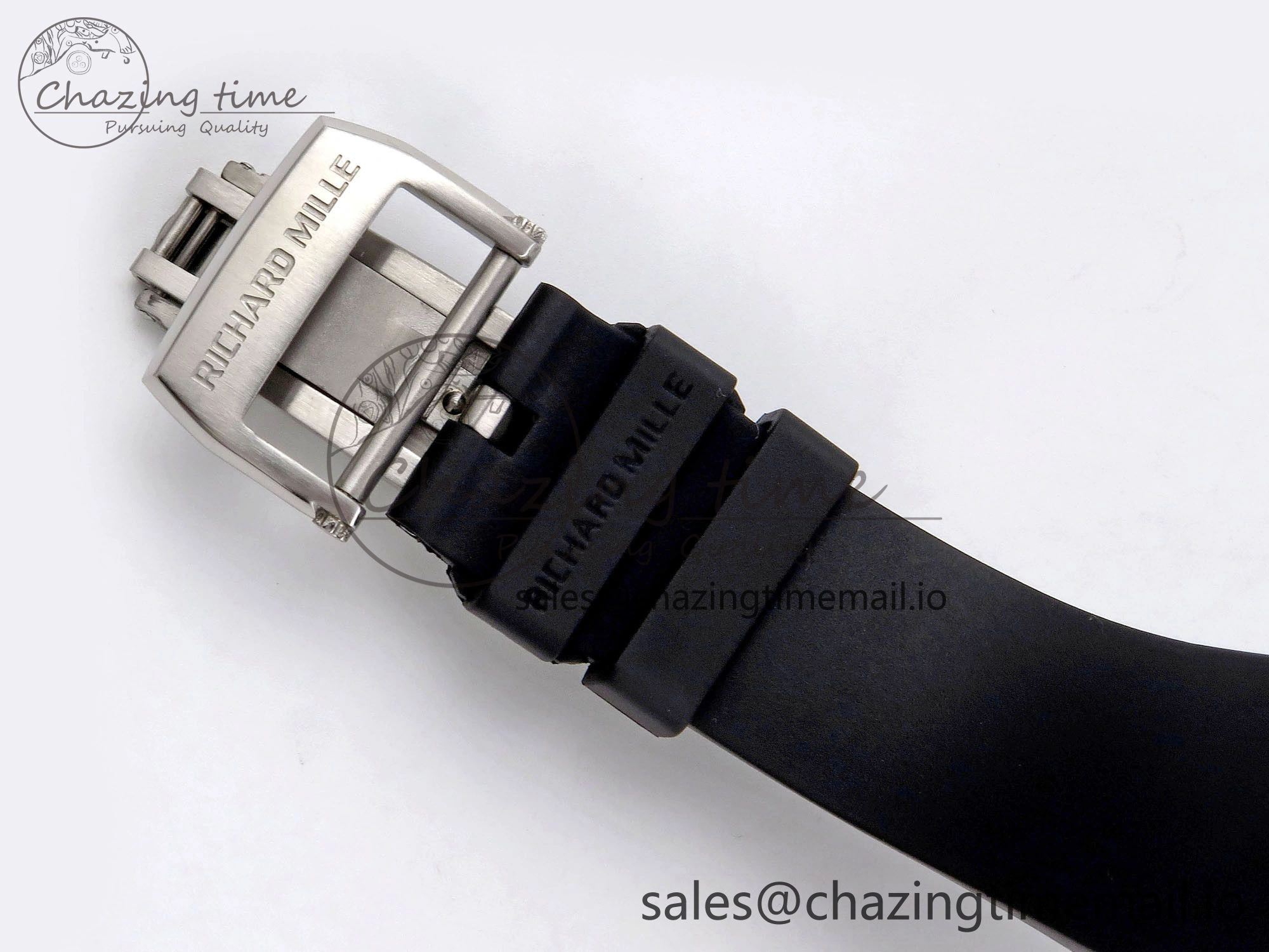 Bright RM035-02 Transparent RMF 1:1 Best Edition Skeleton Dial on Black Rubber Strap RMAL 9280