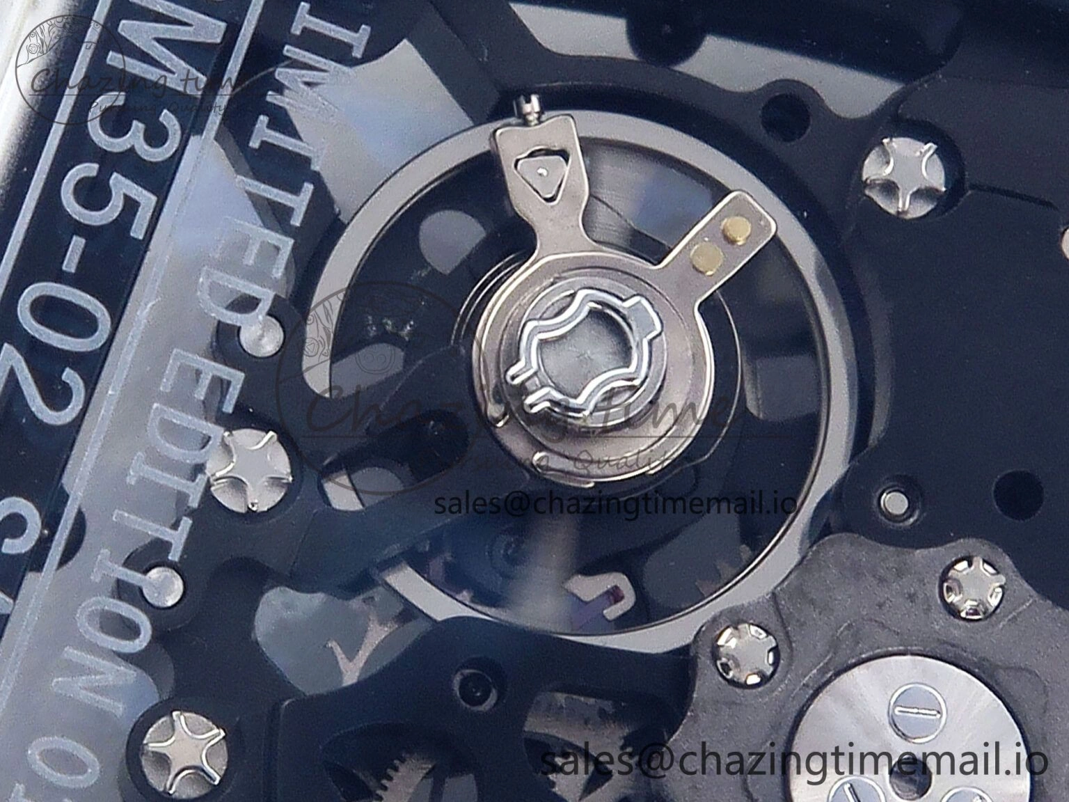 RM035-02 Transparent RMF 1:1 Best Edition Skeleton Dial on Transparent Rubber Strap RMAL Neat 9281