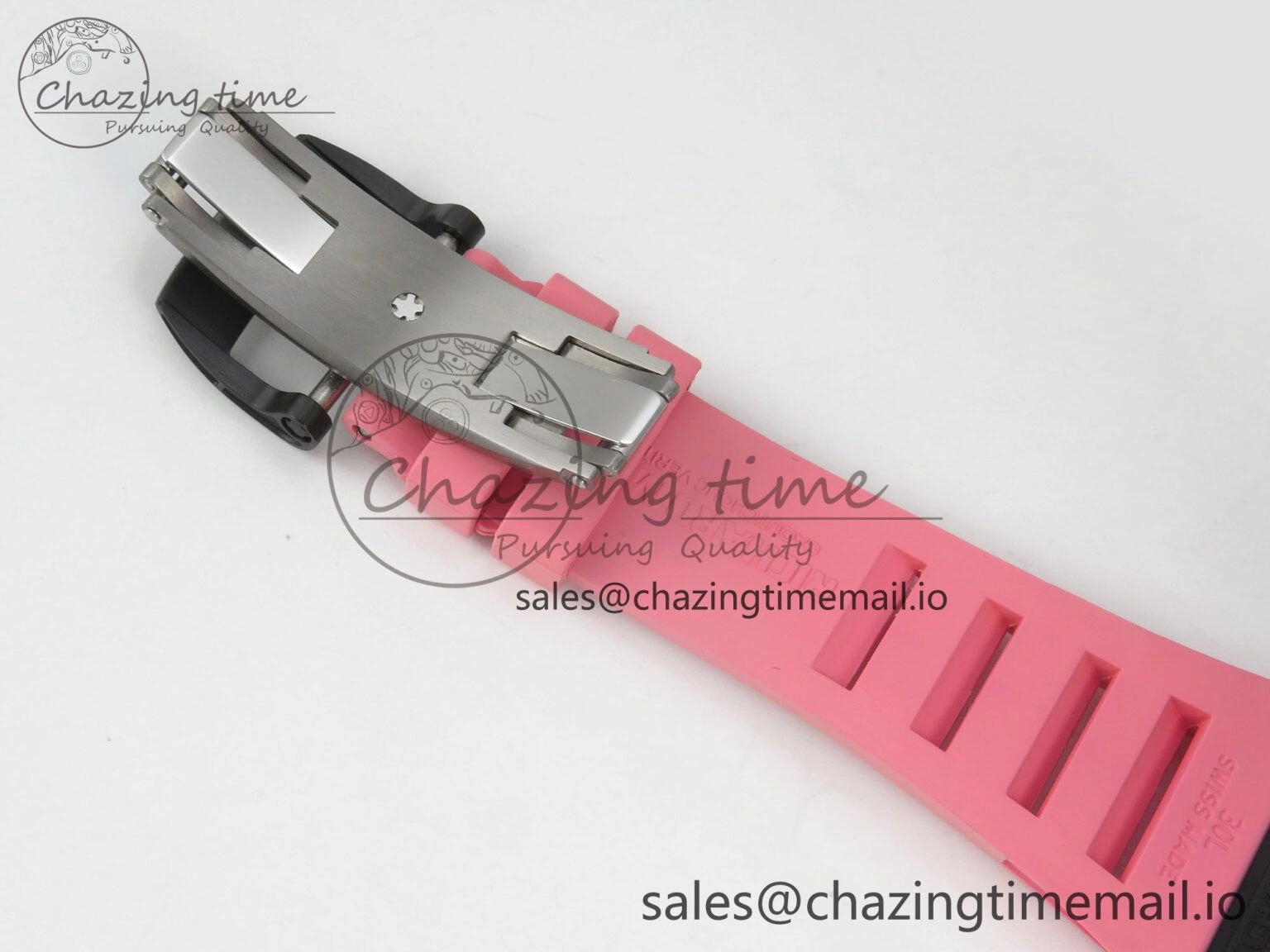 RM035 Americas RG Black Ceramic SONIC Best Edition Skeleton Dial on Pink Rubber Strap Clone RMUL Classic 9141