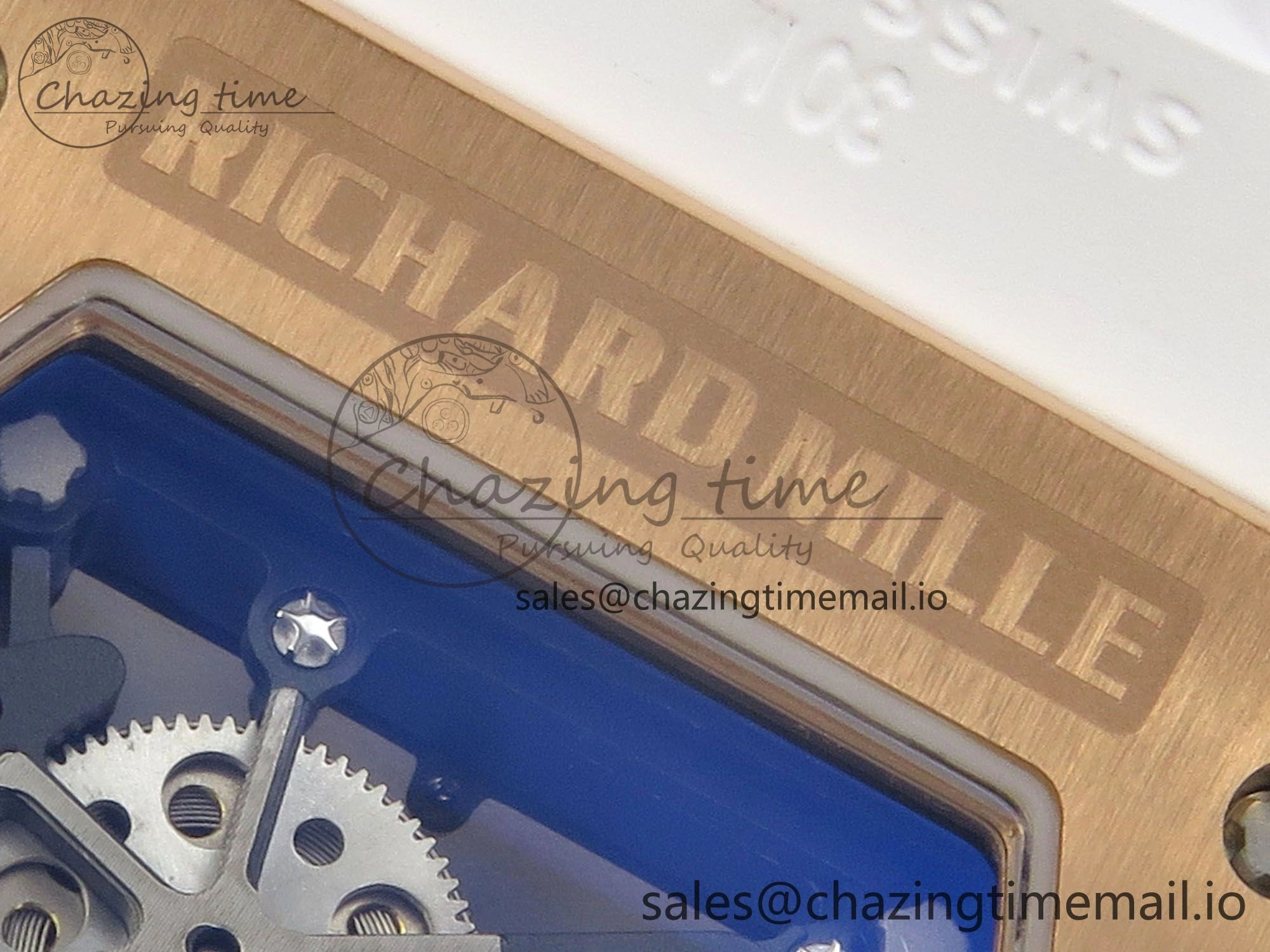 RM035 Americas RG SONIC Best Edition Skeleton Dial on White Rubber Strap Clone RMUL Thermal 9140