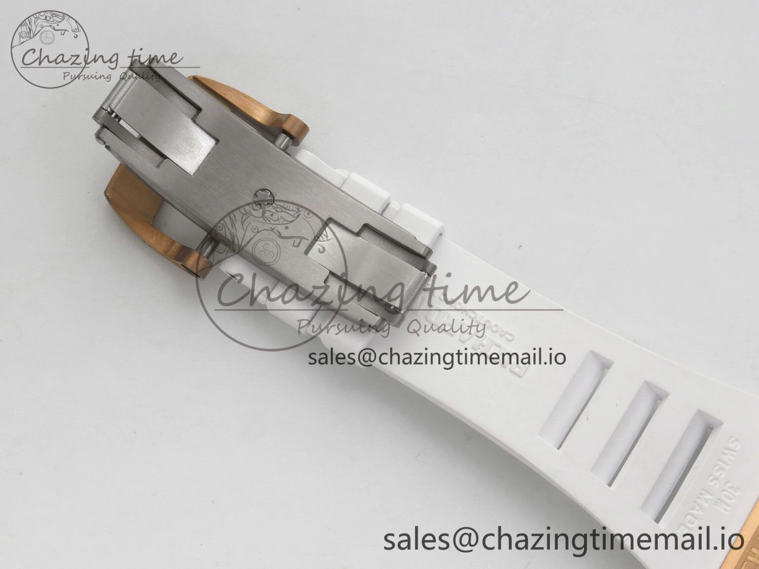 RM035 Americas RG SONIC Best Edition Skeleton Dial on White Rubber Strap Clone RMUL Thermal 9140