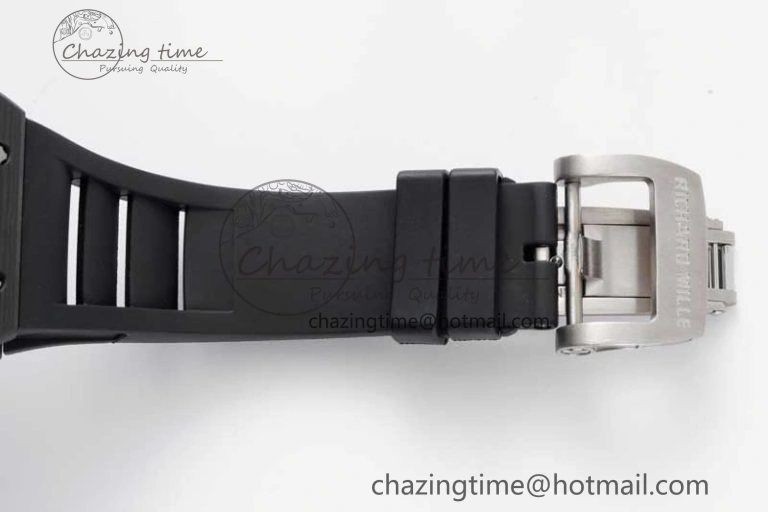 Colorful RM035 Black Carbon SONIC Best Edition Skeleton Dial on Black Rubber Strap Clone RMUL 9350