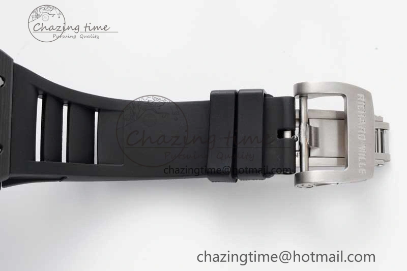 Colorful RM035 Black Carbon SONIC Best Edition Skeleton Dial on Black Rubber Strap Clone RMUL 9350