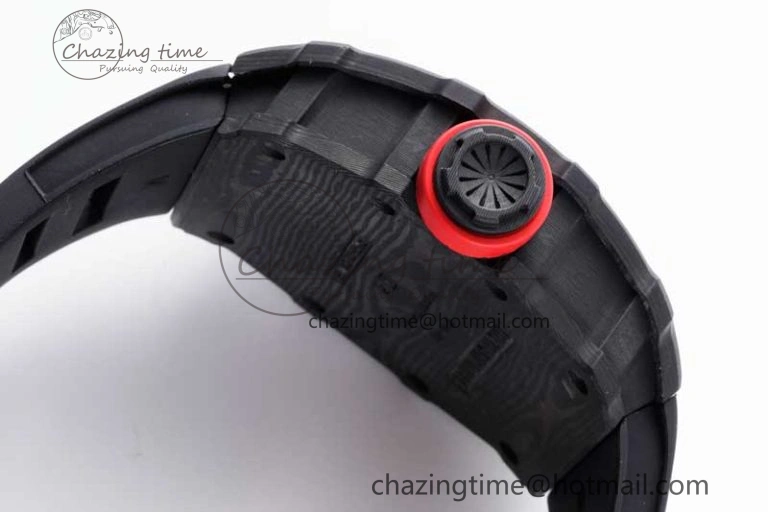 Colorful RM035 Black Carbon SONIC Best Edition Skeleton Dial on Black Rubber Strap Clone RMUL 9350