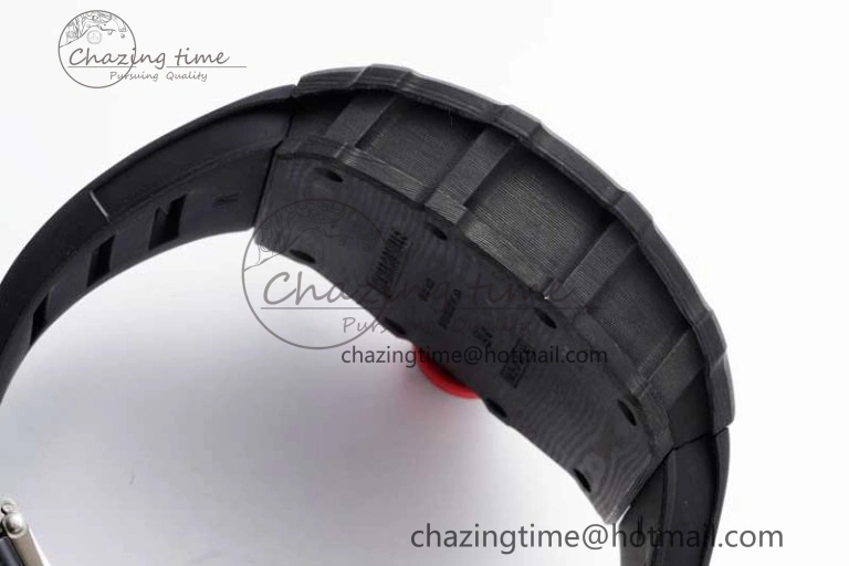Colorful RM035 Black Carbon SONIC Best Edition Skeleton Dial on Black Rubber Strap Clone RMUL 9350