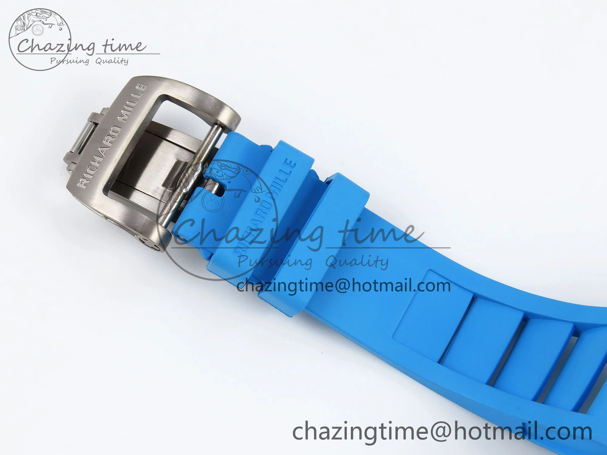 RM035 Black Carbon SONIC Best Edition Skeleton Dial on Blue Rubber Strap Clone RMUL TimelessDesign 9304