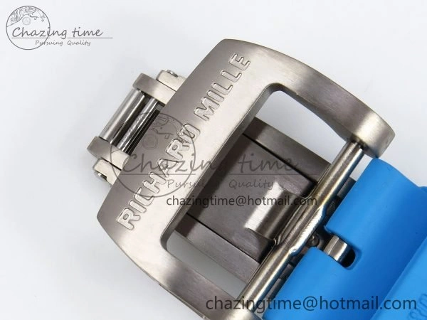 RM035 Black Carbon SONIC Best Edition Skeleton Dial on Blue Rubber Strap Clone RMUL TimelessDesign 9304