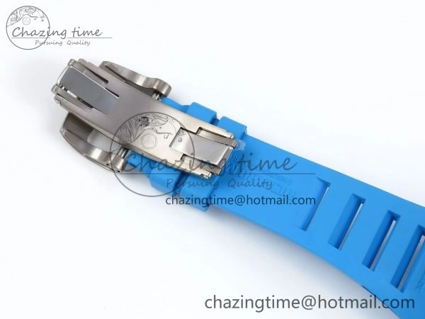 RM035 Black Carbon SONIC Best Edition Skeleton Dial on Blue Rubber Strap Clone RMUL TimelessDesign 9304