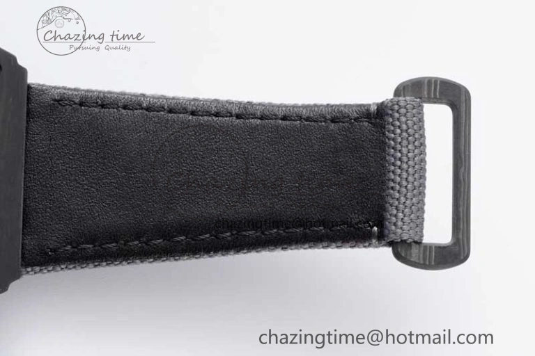 RM035 Black Carbon SONIC Best Edition Skeleton Dial on Gray Nylon Strap Clone RMUL Breathable 9349