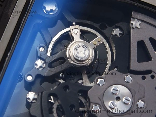 Sophisticated RM035 Black Carbon SONIC Best Edition Skeleton Dial on Red Rubber Strap Clone RMUL 9306