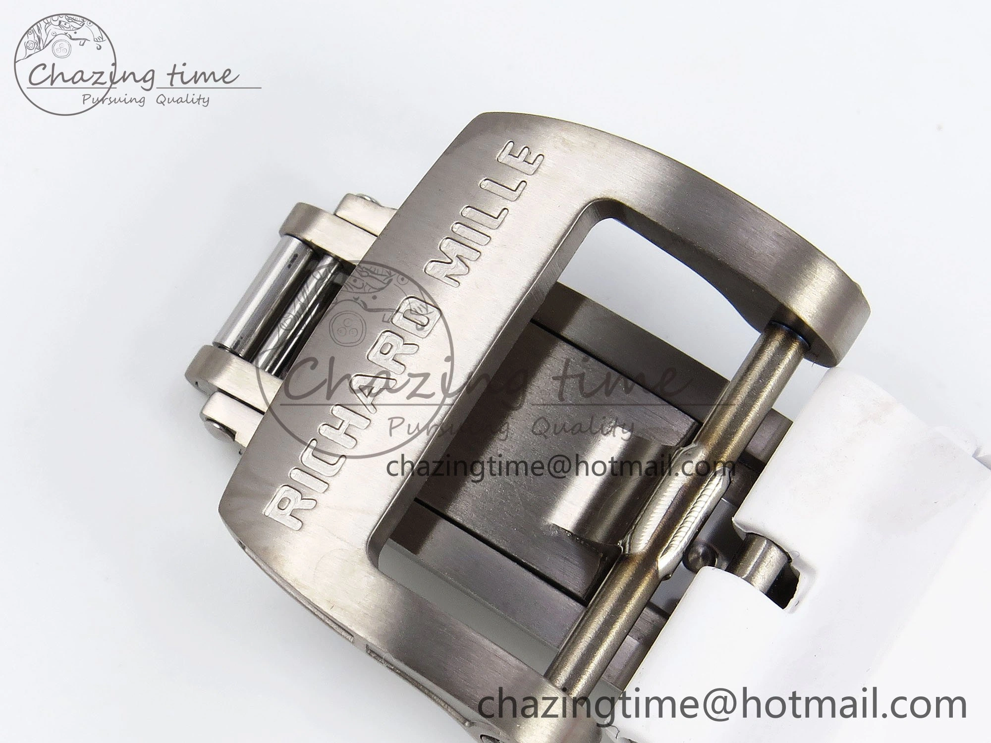 TimelessDesign RM035 Black Carbon SONIC Best Edition Skeleton Dial on White Rubber Strap Clone RMUL 9305