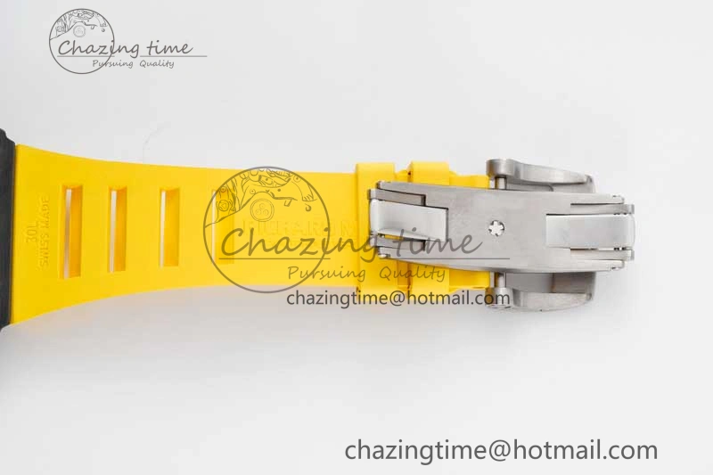RM035 Black Carbon SONIC Best Edition Skeleton Dial on Yellow Rubber Strap Clone RMUL Sustainable 9354