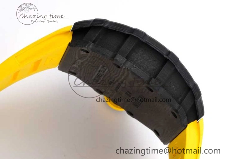 RM035 Black Carbon SONIC Best Edition Skeleton Dial on Yellow Rubber Strap Clone RMUL Sustainable 9354