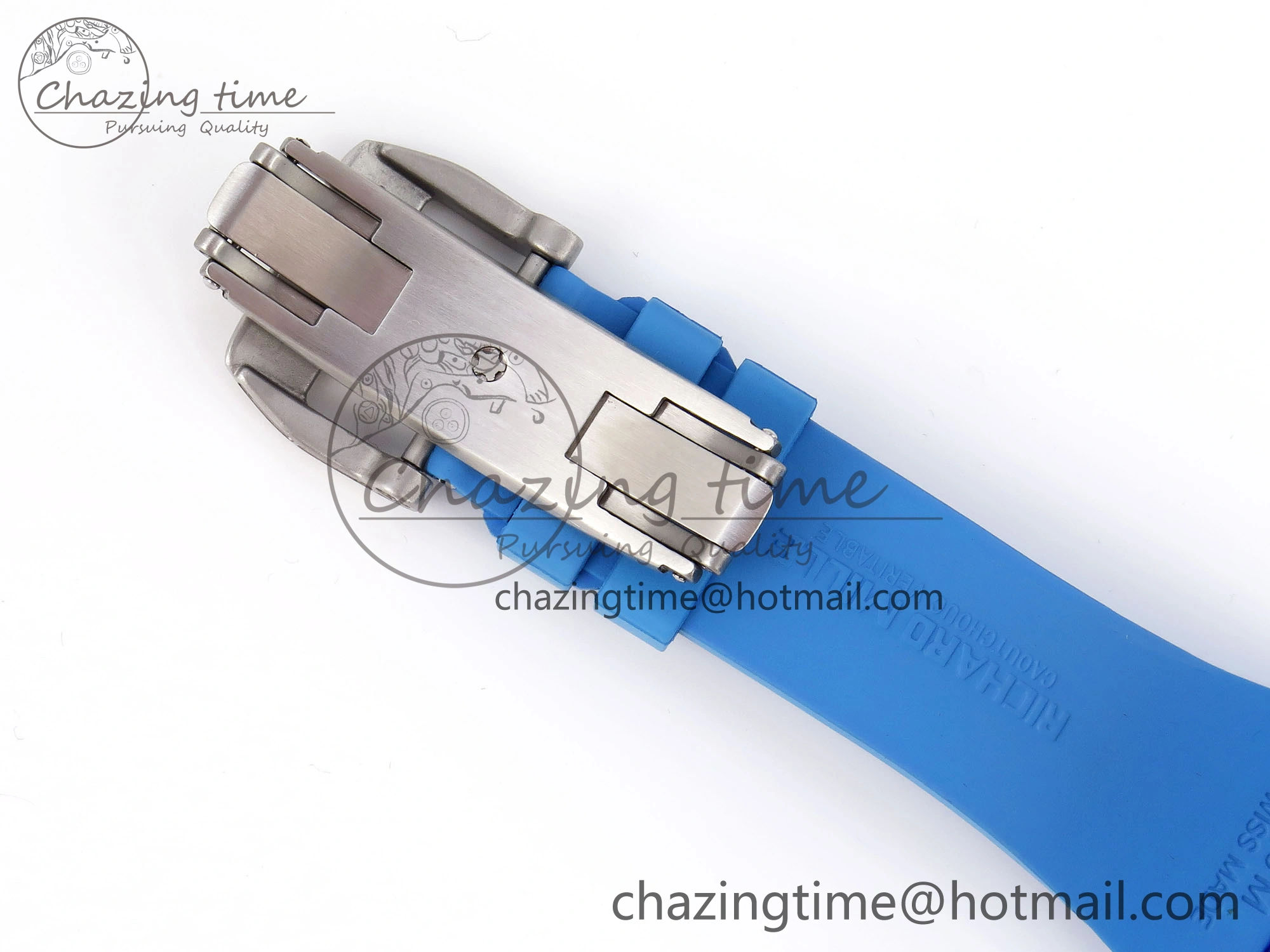 Sleek RM035 Blue Transparent RMF Best Edition Skeleton Dial on Blue Rubber Strap Clone RMUL 9323
