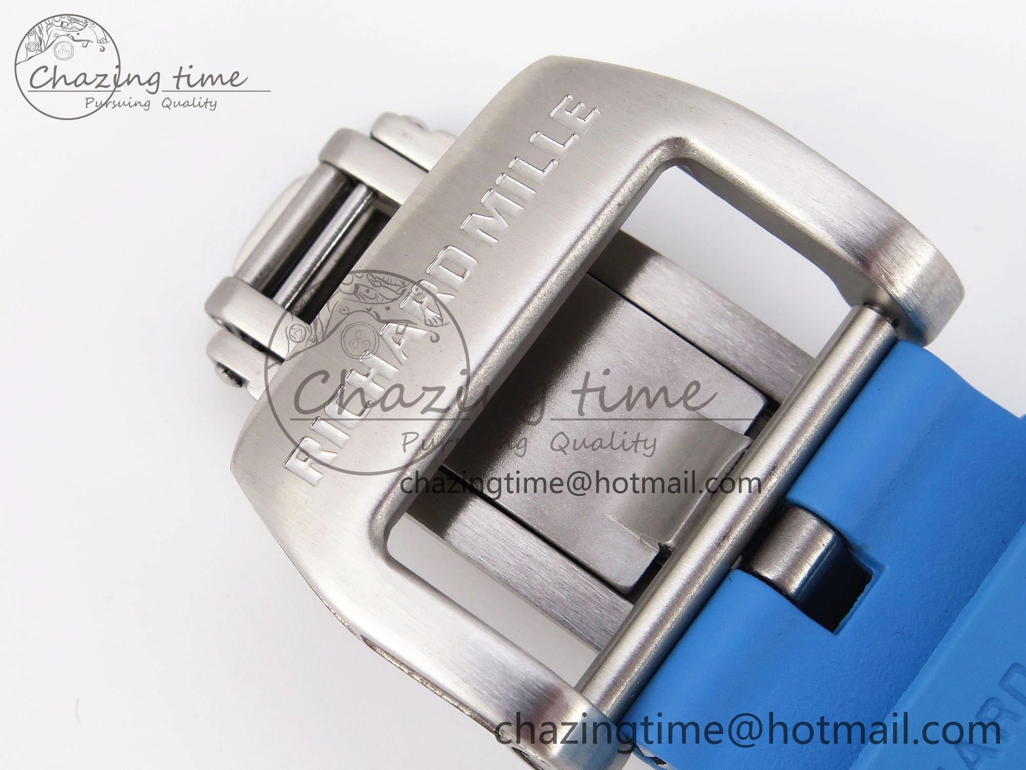 Sleek RM035 Blue Transparent RMF Best Edition Skeleton Dial on Blue Rubber Strap Clone RMUL 9323