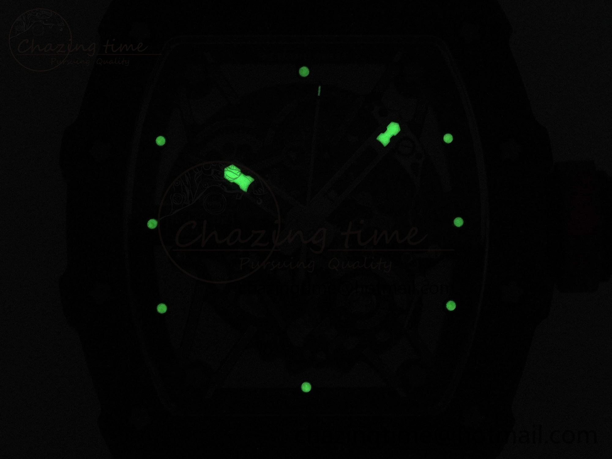 RM035 RED CARBON SONIC BEST EDITION SKELETON DIAL ON RED RUBBER STRAP CLONE RMUL GoAnywhere 9316