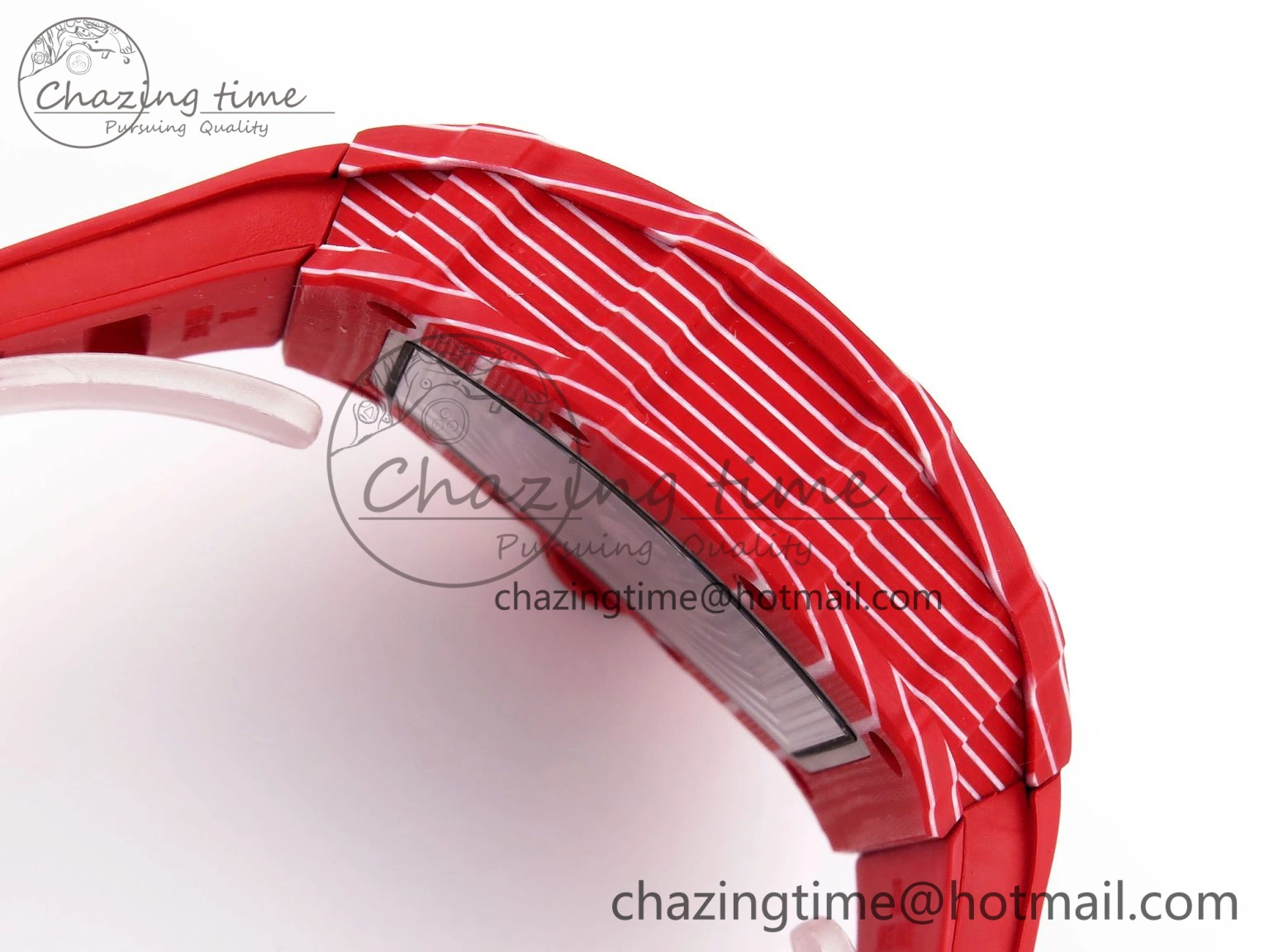 RM035 RED CARBON SONIC BEST EDITION SKELETON DIAL ON RED RUBBER STRAP CLONE RMUL GoAnywhere 9316