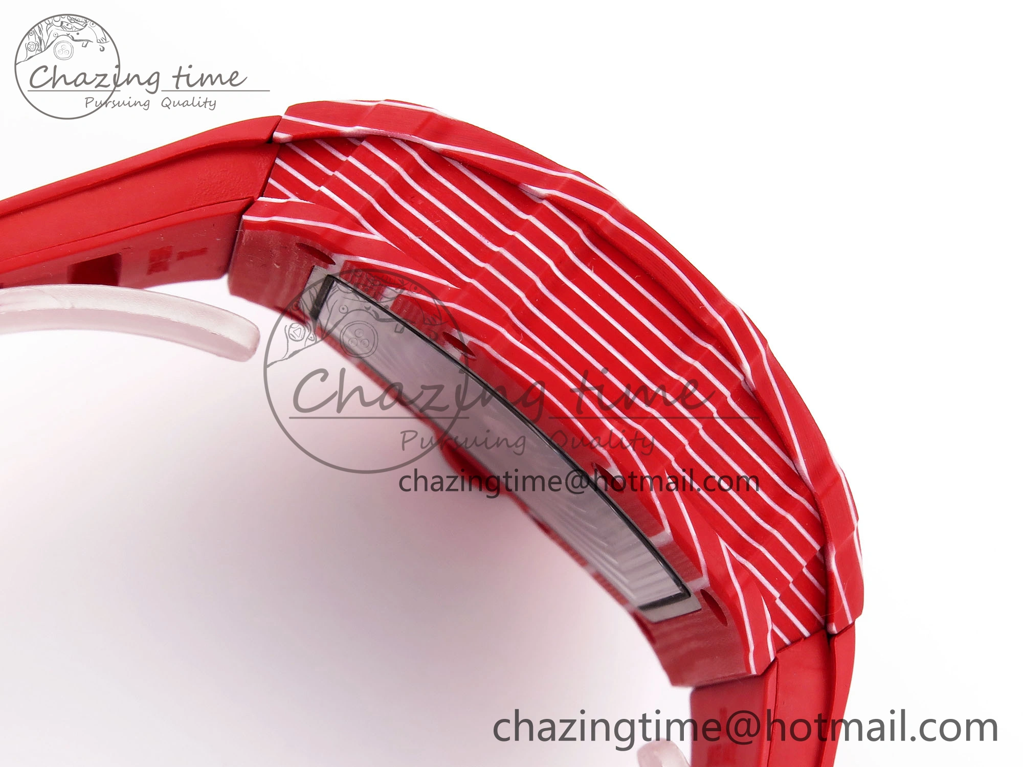 RM035 RED CARBON SONIC BEST EDITION SKELETON DIAL ON RED RUBBER STRAP CLONE RMUL GoAnywhere 9316