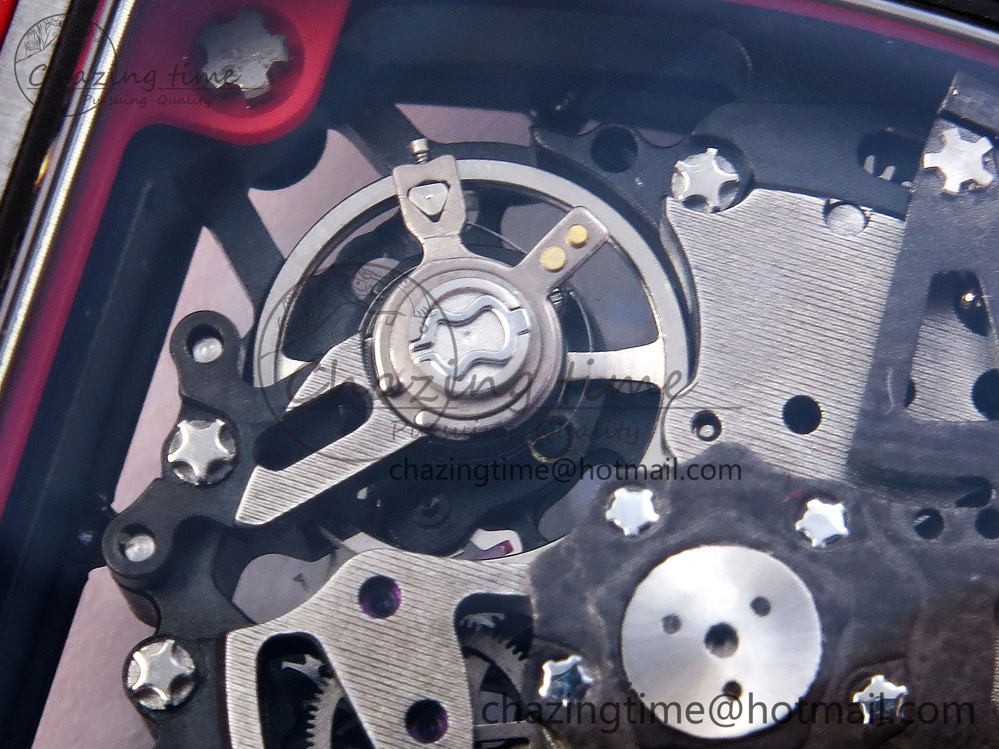 RM035 RED CARBON SONIC BEST EDITION SKELETON DIAL ON RED RUBBER STRAP CLONE RMUL GoAnywhere 9316