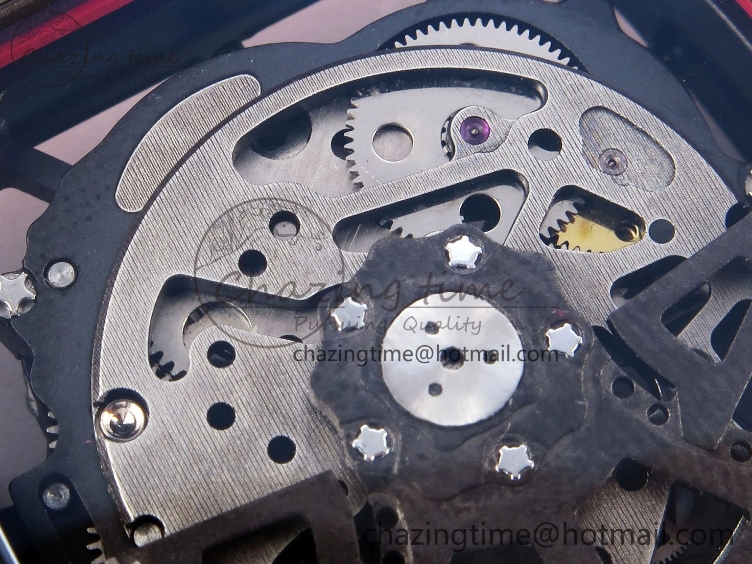 RM035 RED CARBON SONIC BEST EDITION SKELETON DIAL ON RED RUBBER STRAP CLONE RMUL GoAnywhere 9316