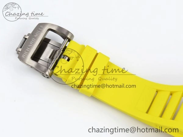 RM035 Red Carbon SONIC Best Edition Skeleton Dial on Yellow Rubber Strap Clone RMUL Practical 9309