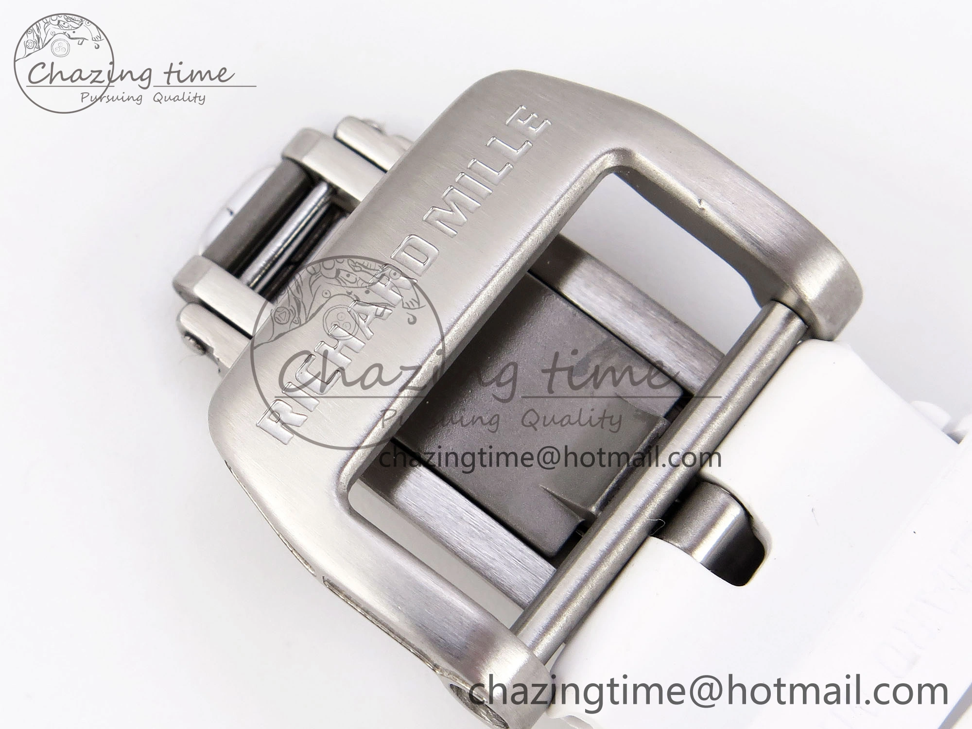 RM035 Red Carbon T+F Best Edition Skeleton Dial on White Rubber Strap Clone RMUL AllSeason 9324