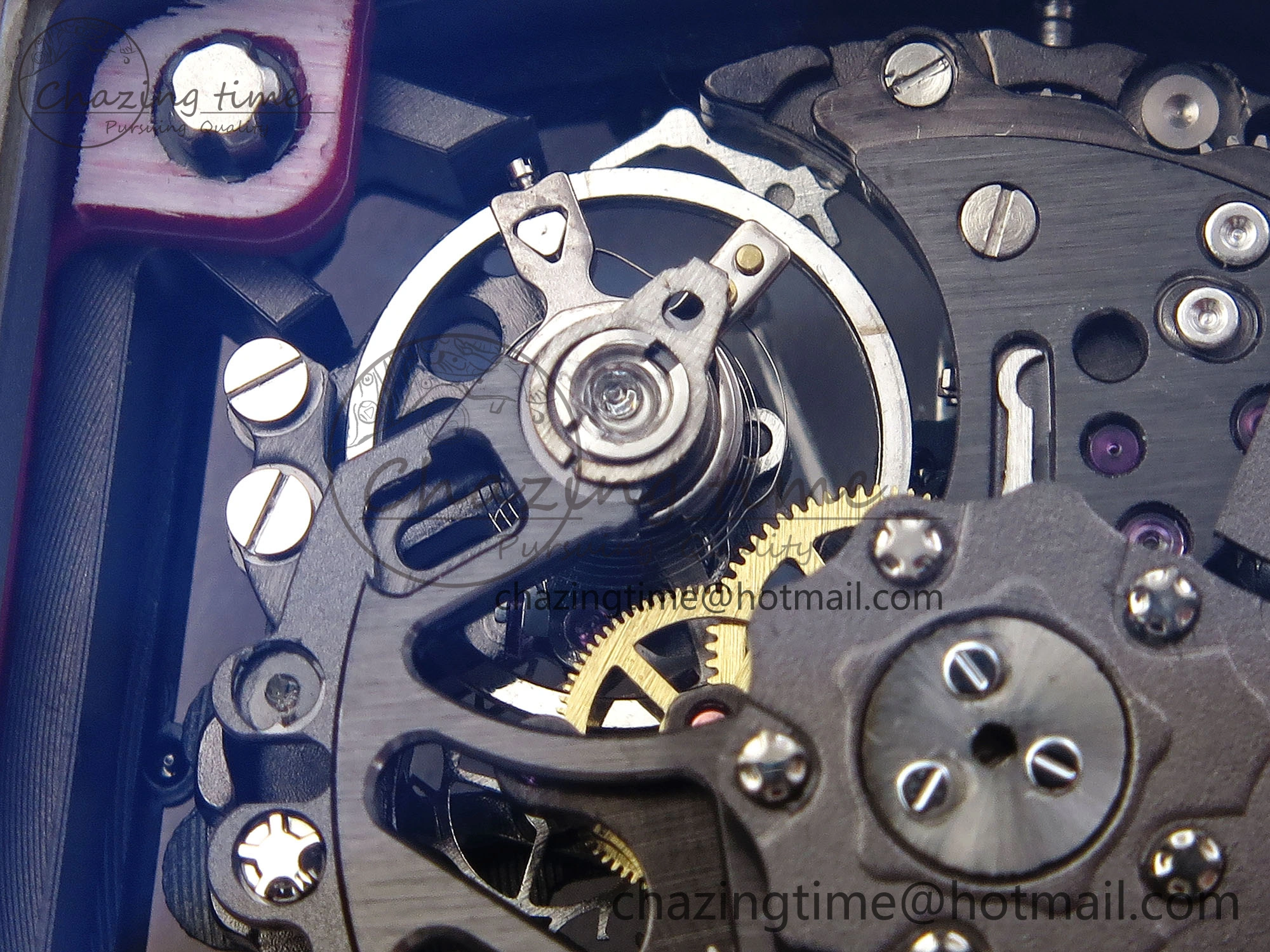 RM035 Red Carbon T+F Best Edition Skeleton Dial on White Rubber Strap Clone RMUL AllSeason 9324