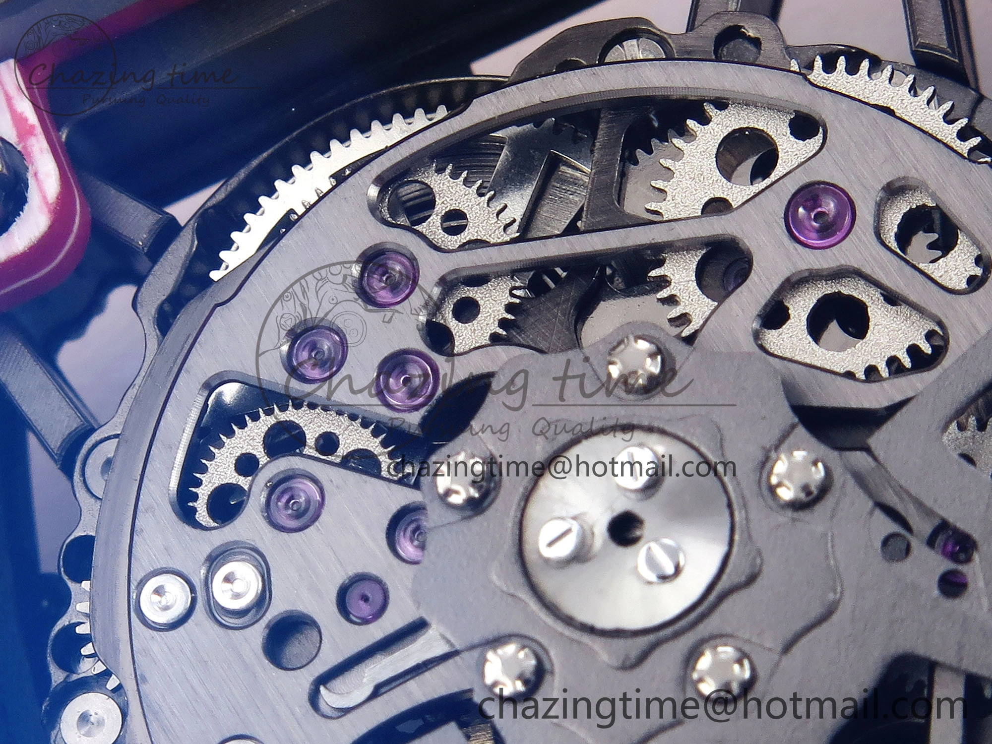 RM035 Red Carbon T+F Best Edition Skeleton Dial on White Rubber Strap Clone RMUL AllSeason 9324
