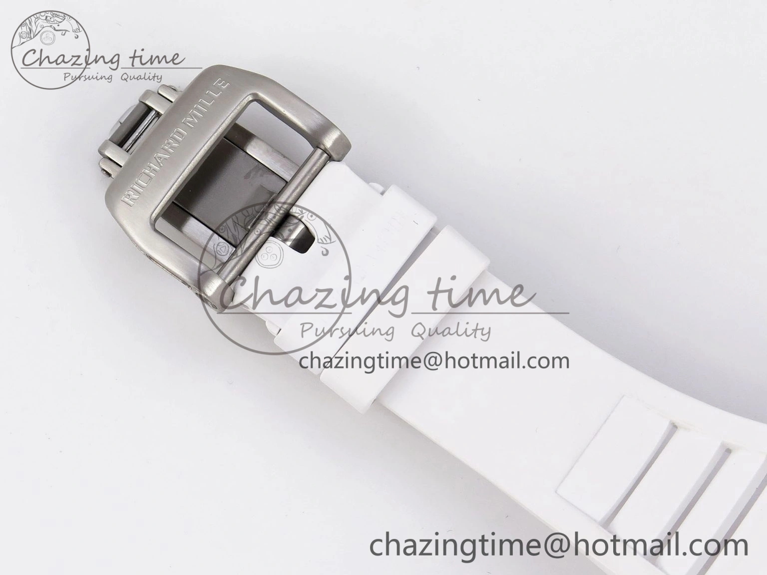 RM035 Red Carbon T+F Best Edition Skeleton Dial on White Rubber Strap Clone RMUL AllSeason 9324