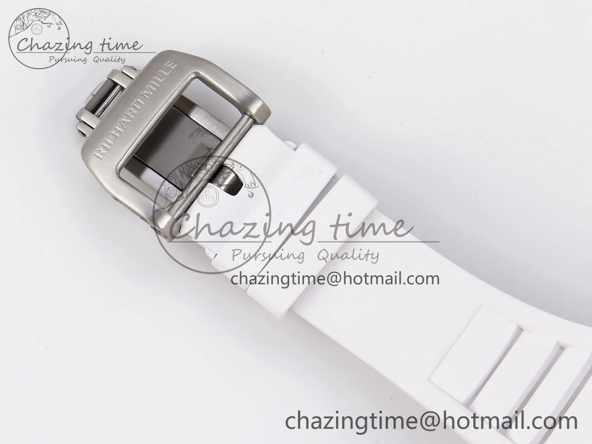RM035 Red Carbon T+F Best Edition Skeleton Dial on White Rubber Strap Clone RMUL AllSeason 9324