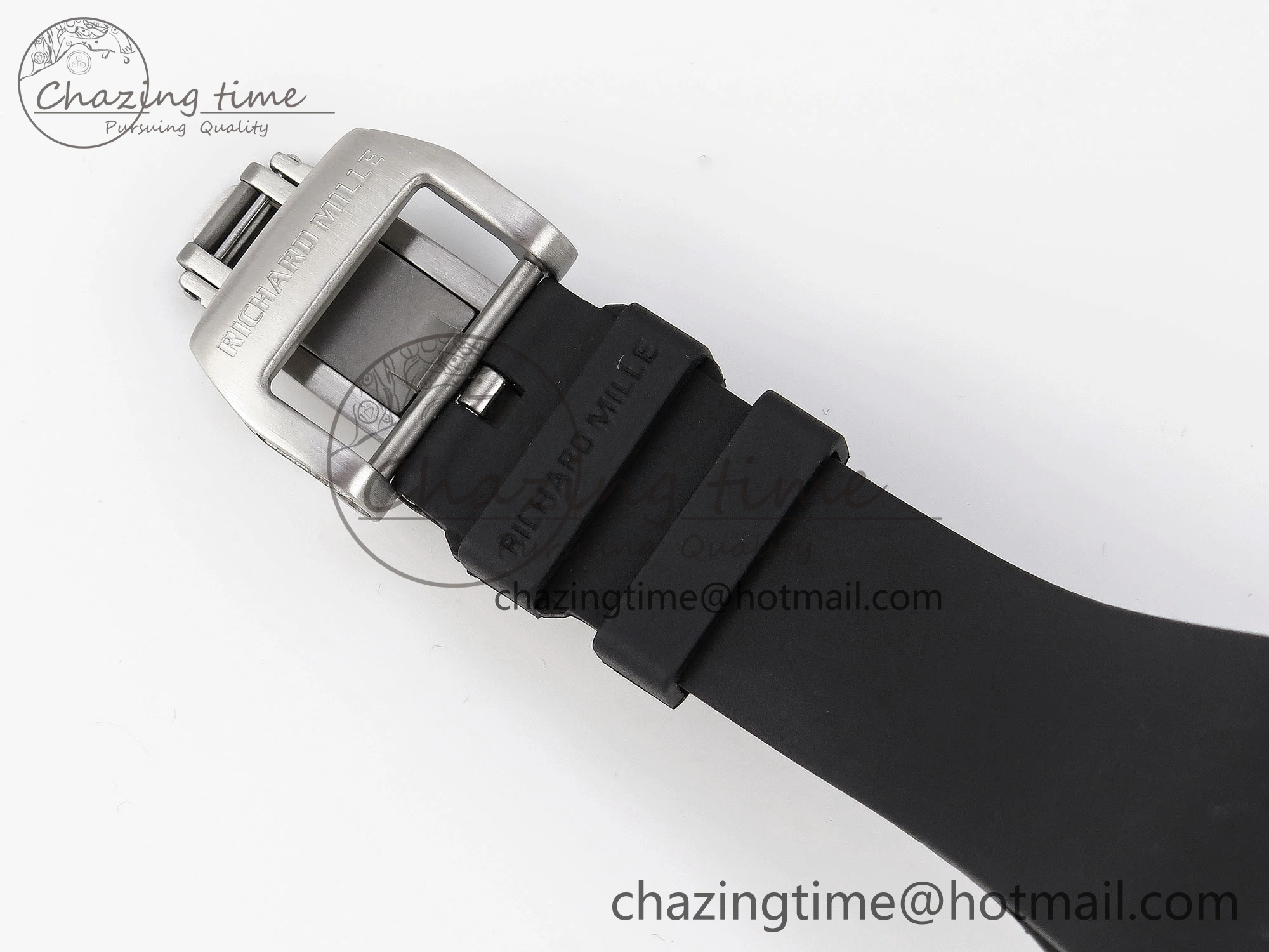 RM035 Transparent RMF Best Edition Skeleton Dial on Black Rubber Strap Clone RMUL SunProtective 9321