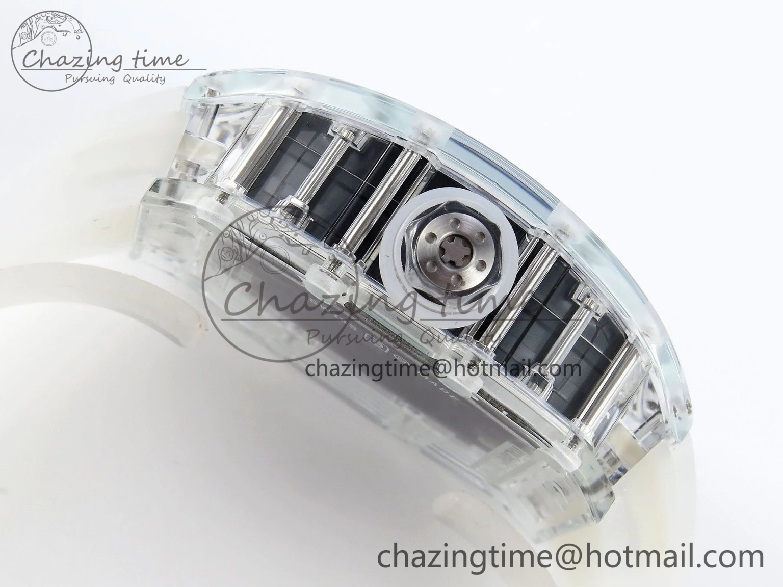 Resilient RM035 Transparent RMF Best Edition Skeleton Dial on Translucent Rubber Strap Clone RMUL 9326