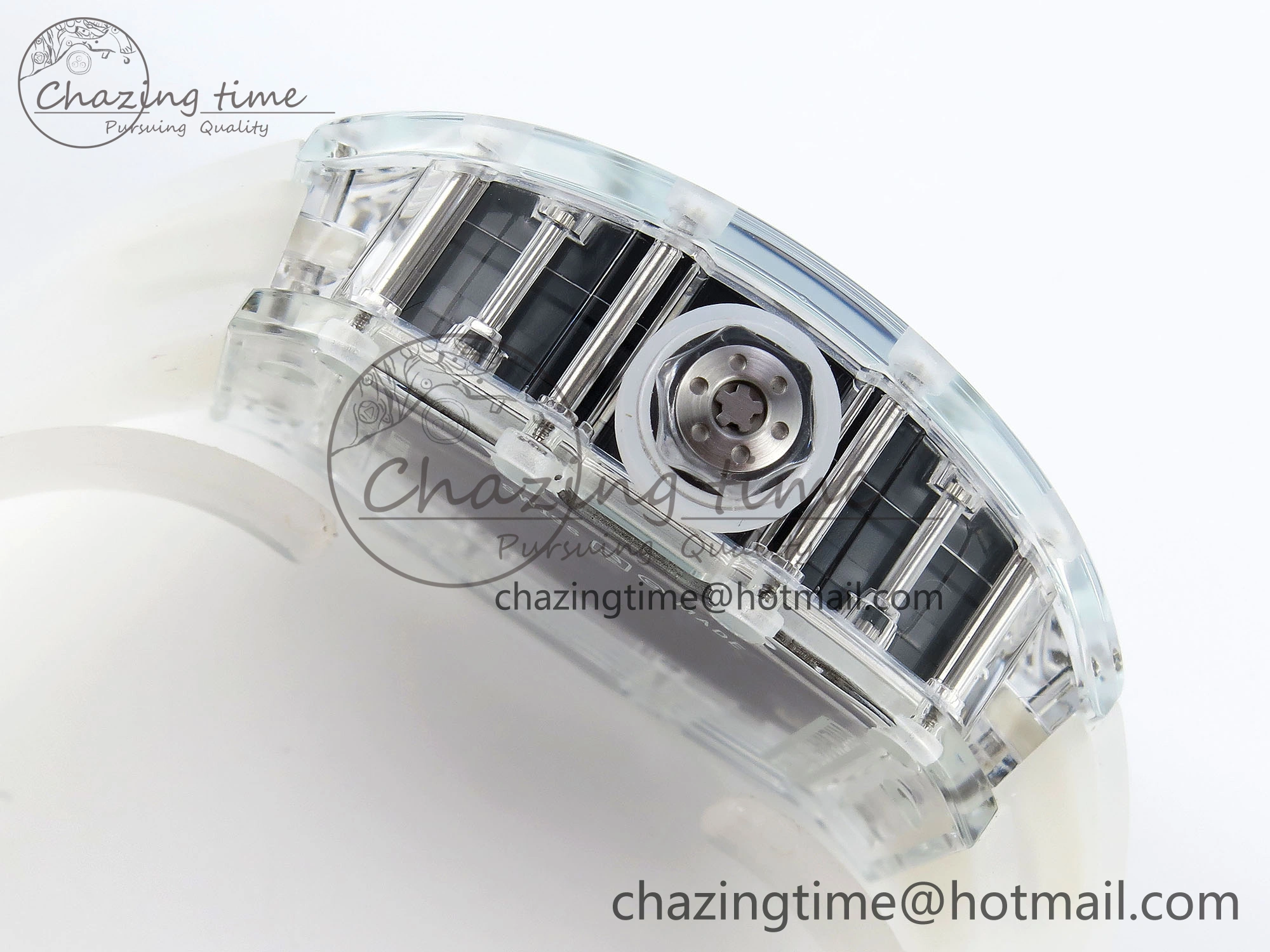 Resilient RM035 Transparent RMF Best Edition Skeleton Dial on Translucent Rubber Strap Clone RMUL 9326