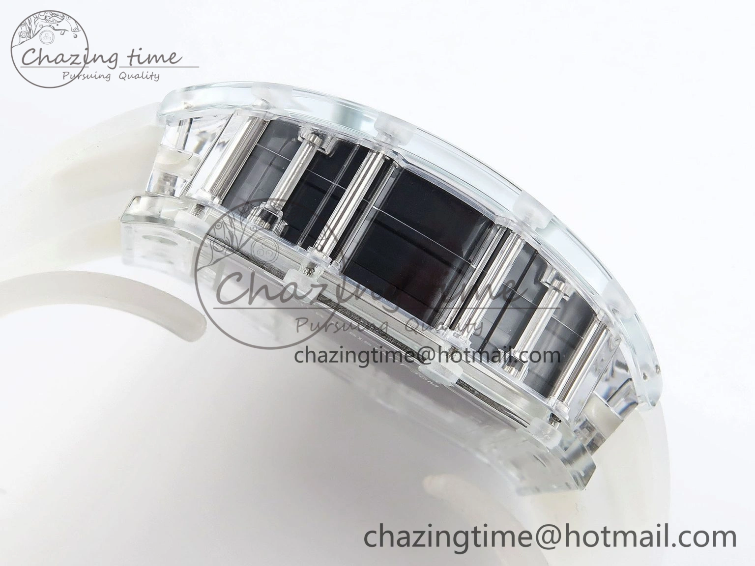 Resilient RM035 Transparent RMF Best Edition Skeleton Dial on Translucent Rubber Strap Clone RMUL 9326