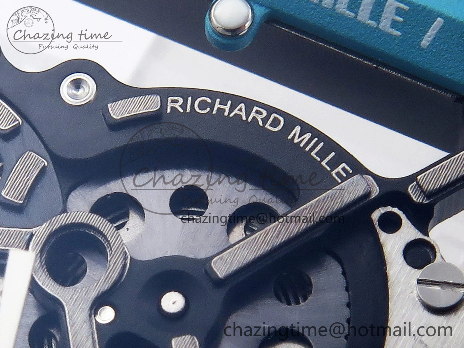 SmartChoice RM035 Transparent SONIC Best Edition Skeleton Blue Dial on White Nylon Strap Clone RMUL 9341