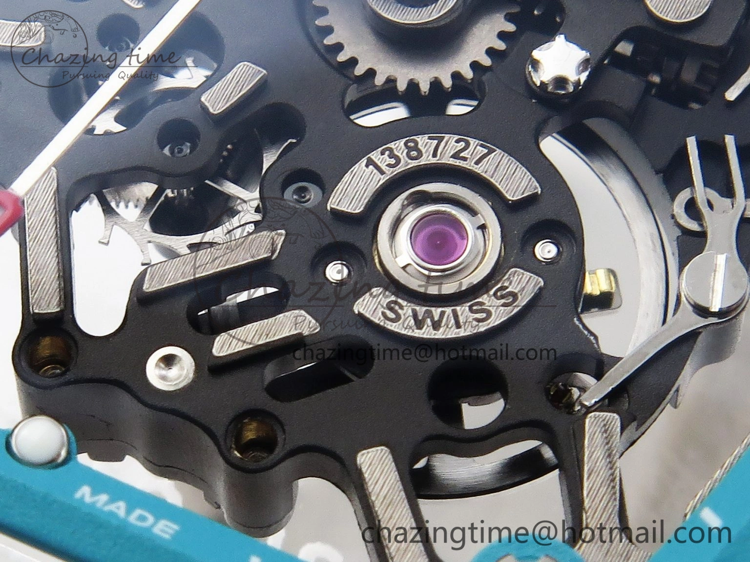 SmartChoice RM035 Transparent SONIC Best Edition Skeleton Blue Dial on White Nylon Strap Clone RMUL 9341