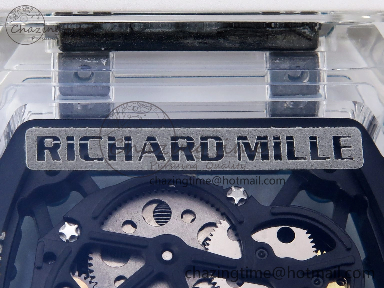 SmartChoice RM035 Transparent SONIC Best Edition Skeleton Blue Dial on White Nylon Strap Clone RMUL 9341