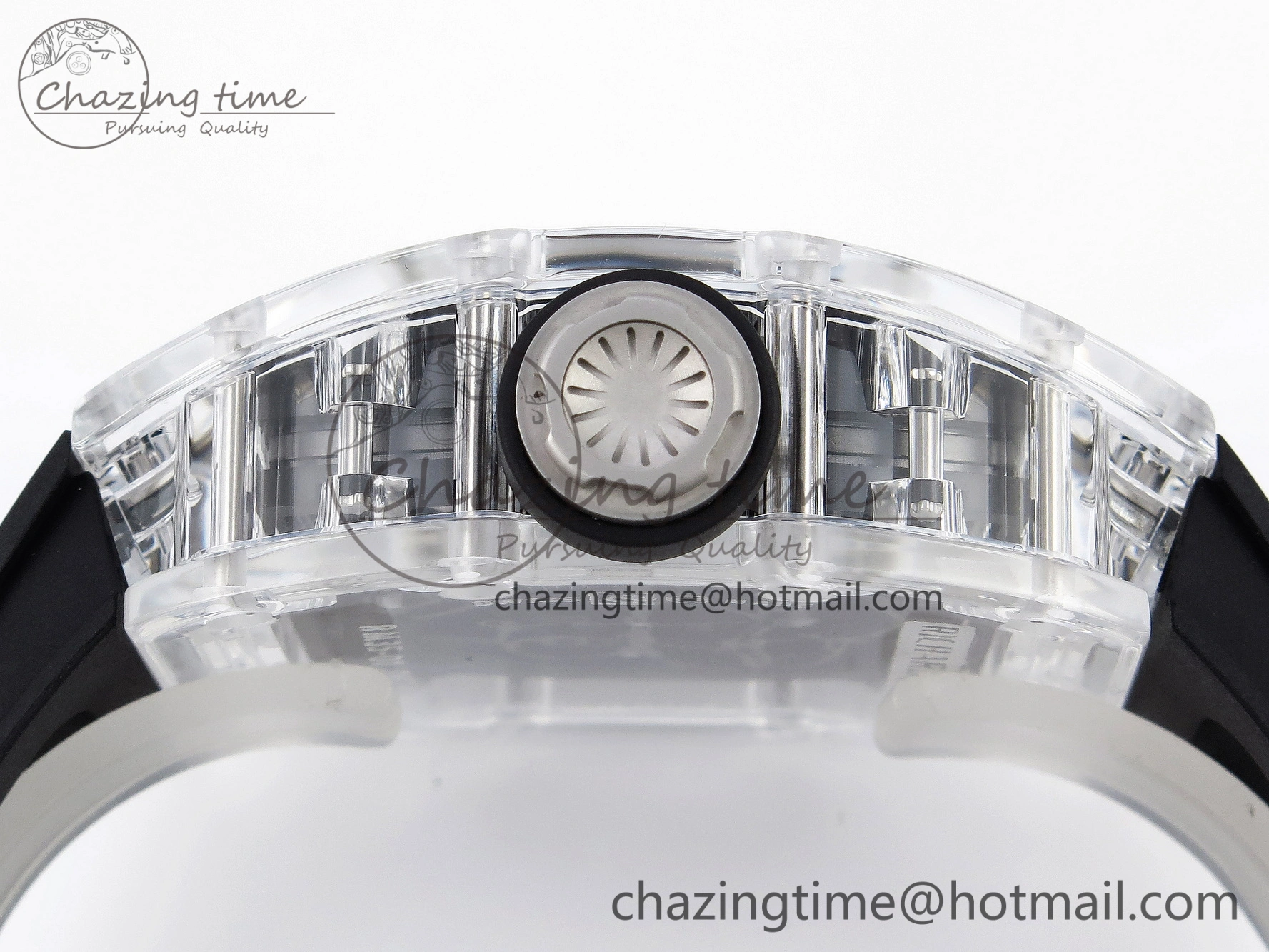 RM035 Transparent SONIC Best Edition Skeleton Dial on Black Nylon Strap Clone RMUL Cozy 9340