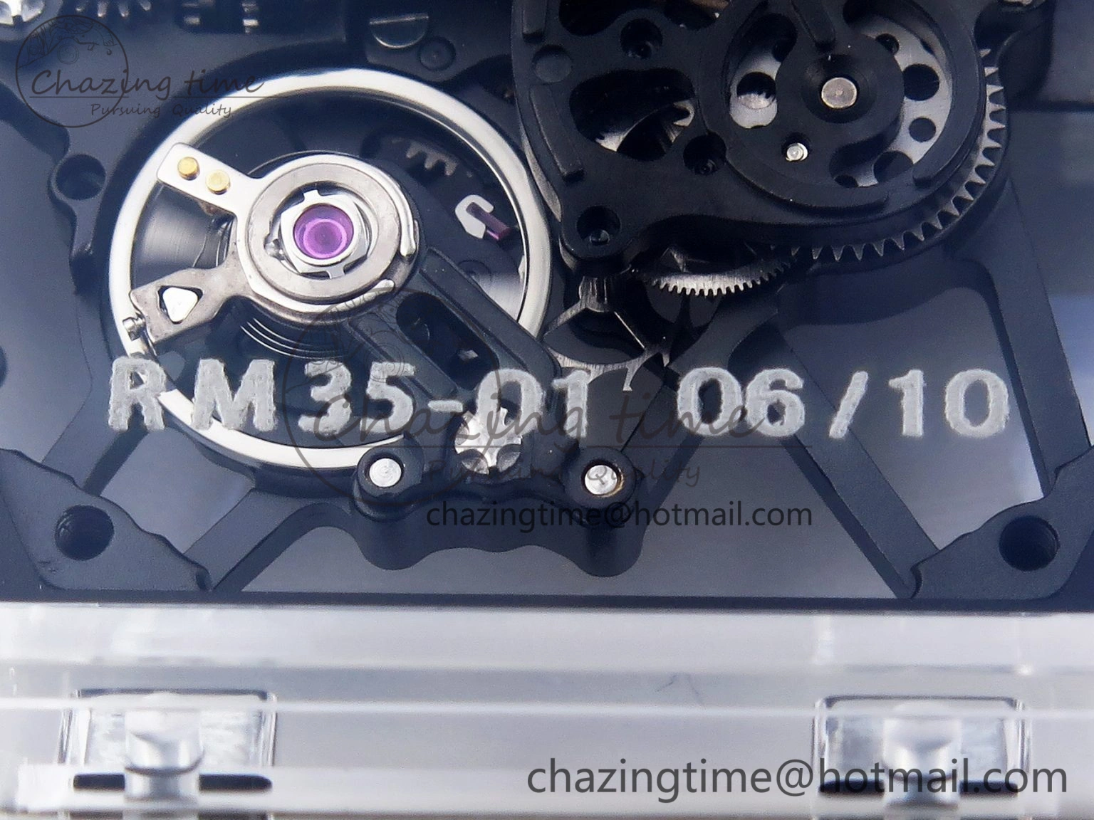 RM035 Transparent SONIC Best Edition Skeleton Dial on Black Nylon Strap Clone RMUL Cozy 9340