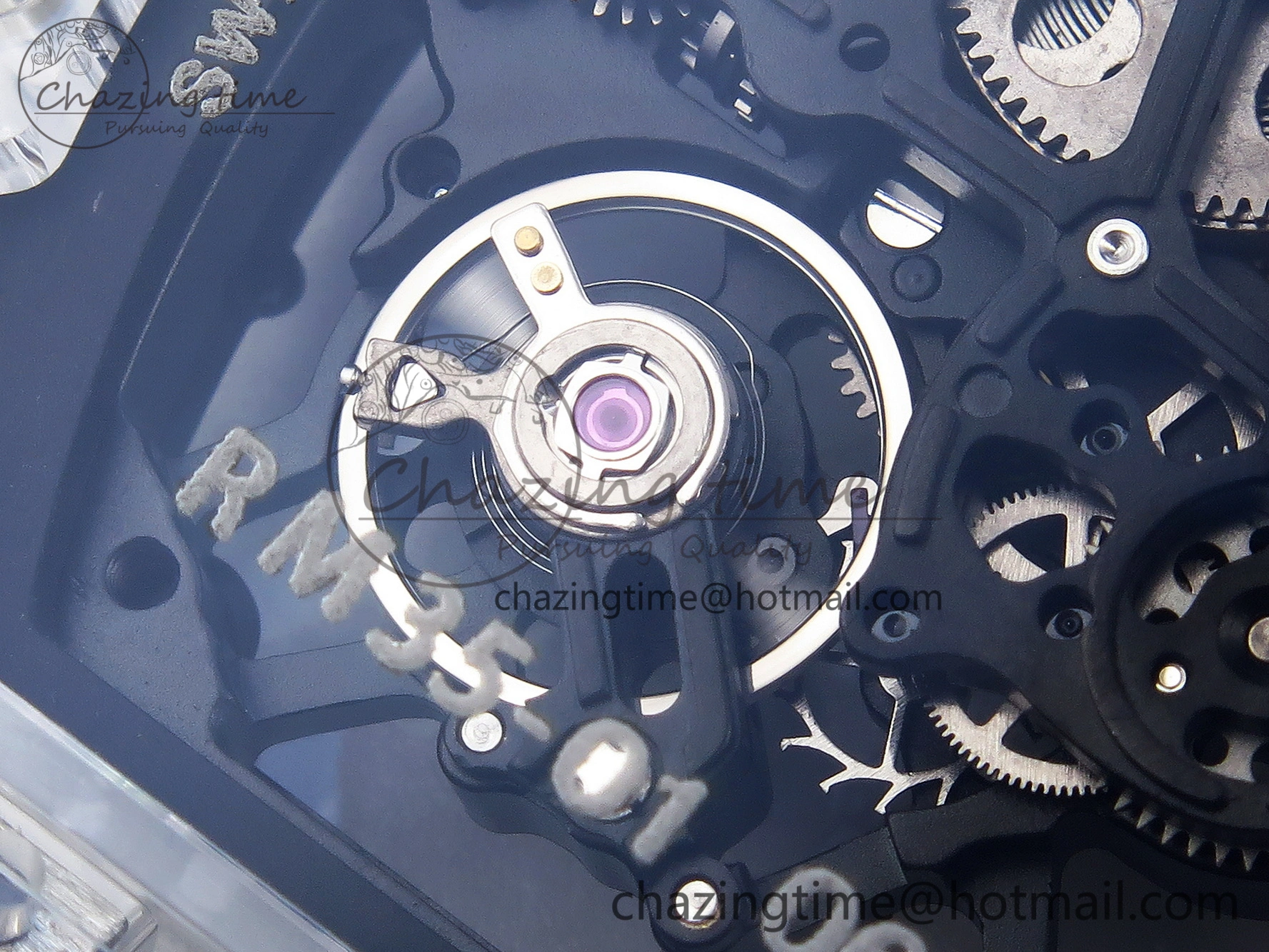 RM035 Transparent SONIC Best Edition Skeleton Dial on Black Nylon Strap Clone RMUL Cozy 9340