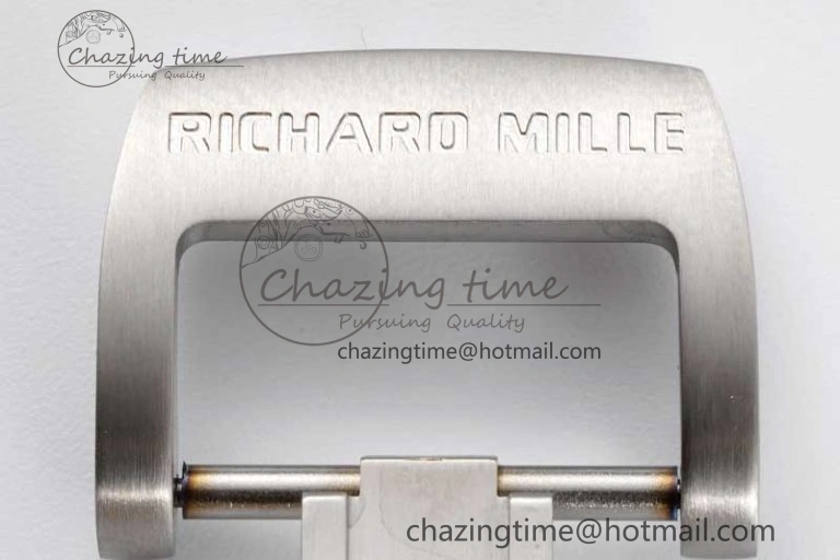Lightweight RM035 White Carbon SONIC Best Edition Skeleton Dial on Blue Rubber Strap Clone RMUL 9355