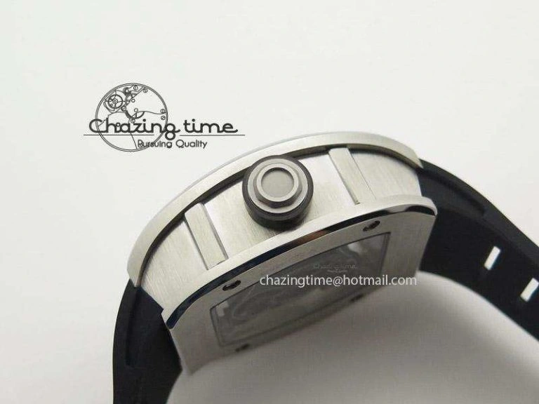 MoistureWicking RM038 SS Black Skeleton Dial On Black Rubber Strap MIYOTA9015 RMF 5112
