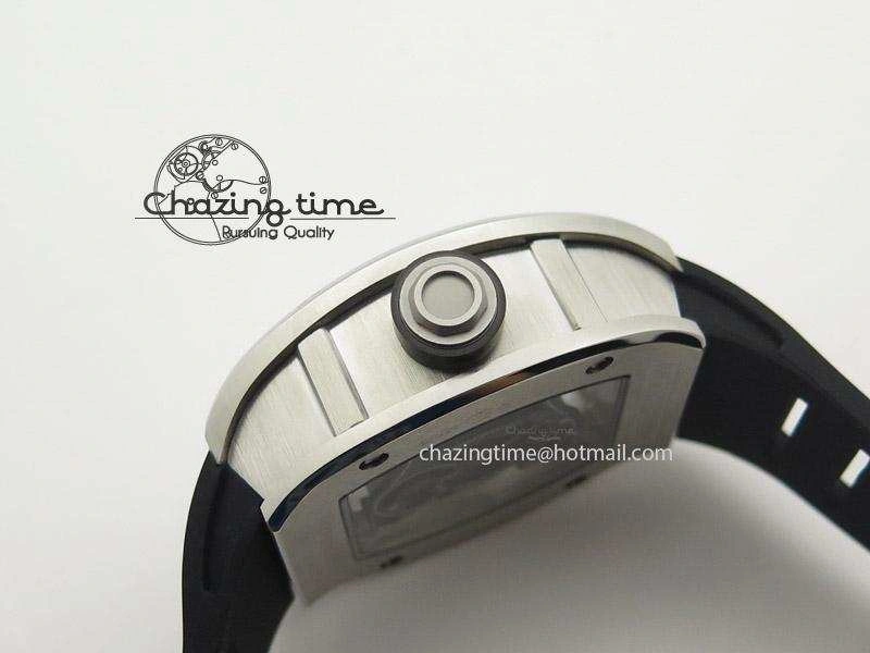 MoistureWicking RM038 SS Black Skeleton Dial On Black Rubber Strap MIYOTA9015 RMF 5112