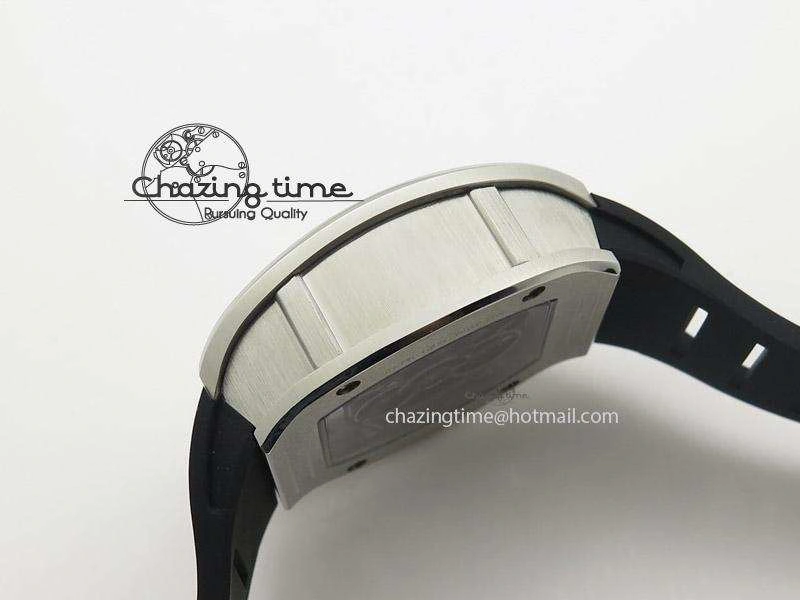 MoistureWicking RM038 SS Black Skeleton Dial On Black Rubber Strap MIYOTA9015 RMF 5112