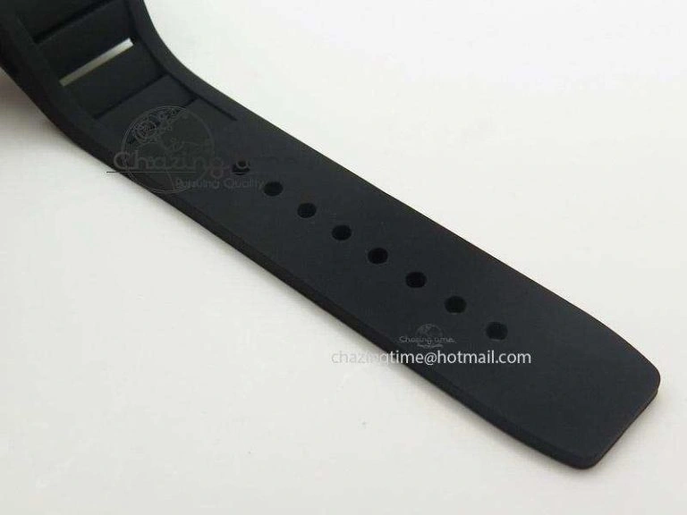 MoistureWicking RM038 SS Black Skeleton Dial On Black Rubber Strap MIYOTA9015 RMF 5112