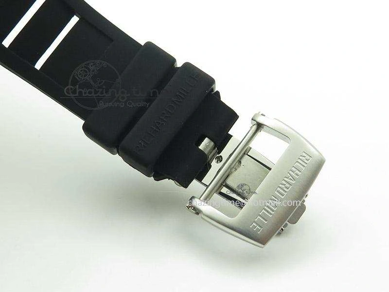 MoistureWicking RM038 SS Black Skeleton Dial On Black Rubber Strap MIYOTA9015 RMF 5112