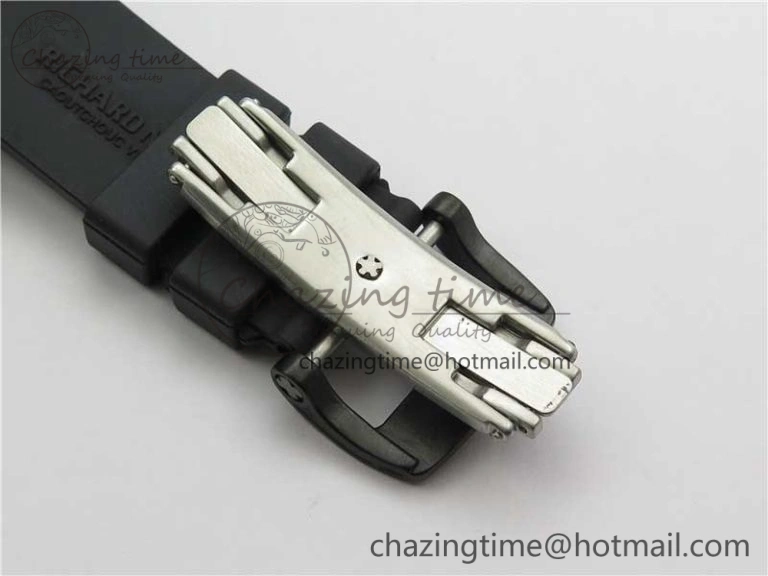 RM052-01 Tourbillon PVD White Bezel JBF Best Edition Skeleton Dial on Black Rubber Strap Flexible 9414