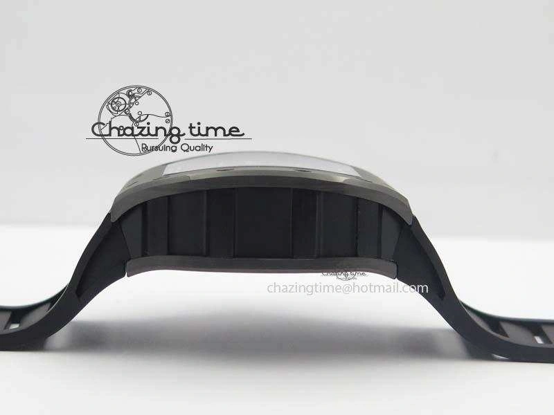 Comfortable RM052-2 Black Ceramic Horse Dial On Black Rubber Strap MIYOTA8215 KVF 9573