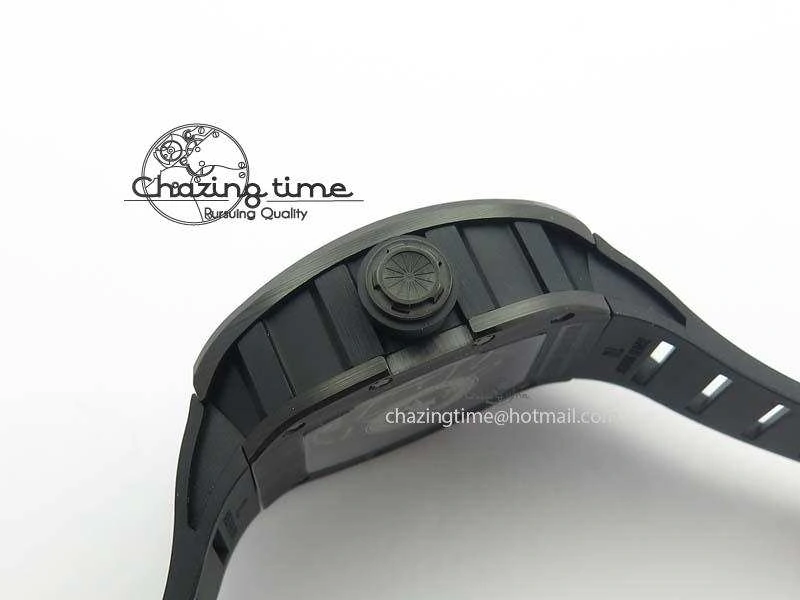 Comfortable RM052-2 Black Ceramic Horse Dial On Black Rubber Strap MIYOTA8215 KVF 9573
