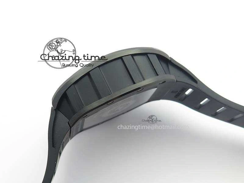 Comfortable RM052-2 Black Ceramic Horse Dial On Black Rubber Strap MIYOTA8215 KVF 9573
